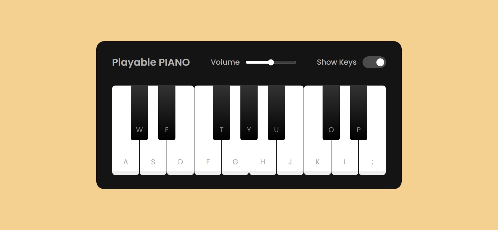 Playable Piano Project